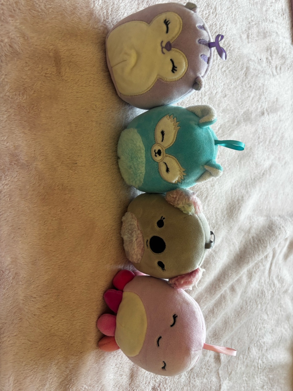 Set of 4 Small Squishmallow ornaments